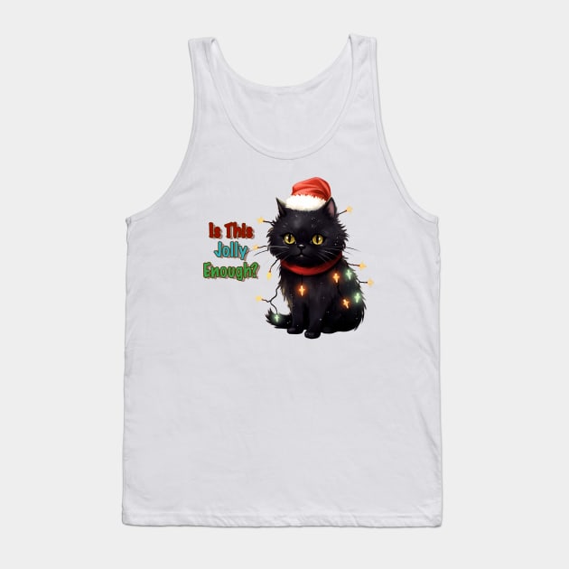 Is this Jolly Enough ? Grumpy Cute Cat Tank Top by Bam-the-25th